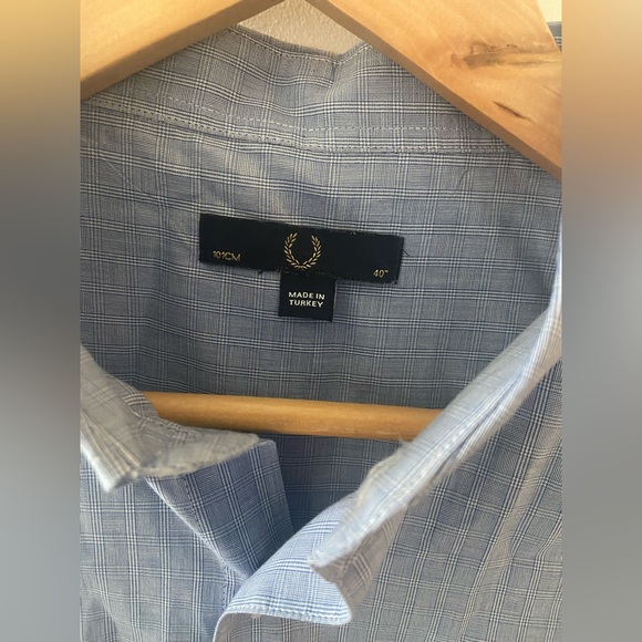 Light Blue FRED PERRY Short Sleeve Button-Down. LIMITED/RARE. - Picture 2 of 4
